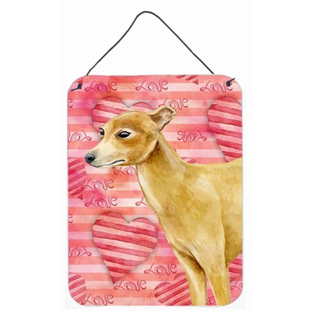 Carolines Treasures Italian Greyhound Love Wall or Door Hanging Prints BB9785DS1216